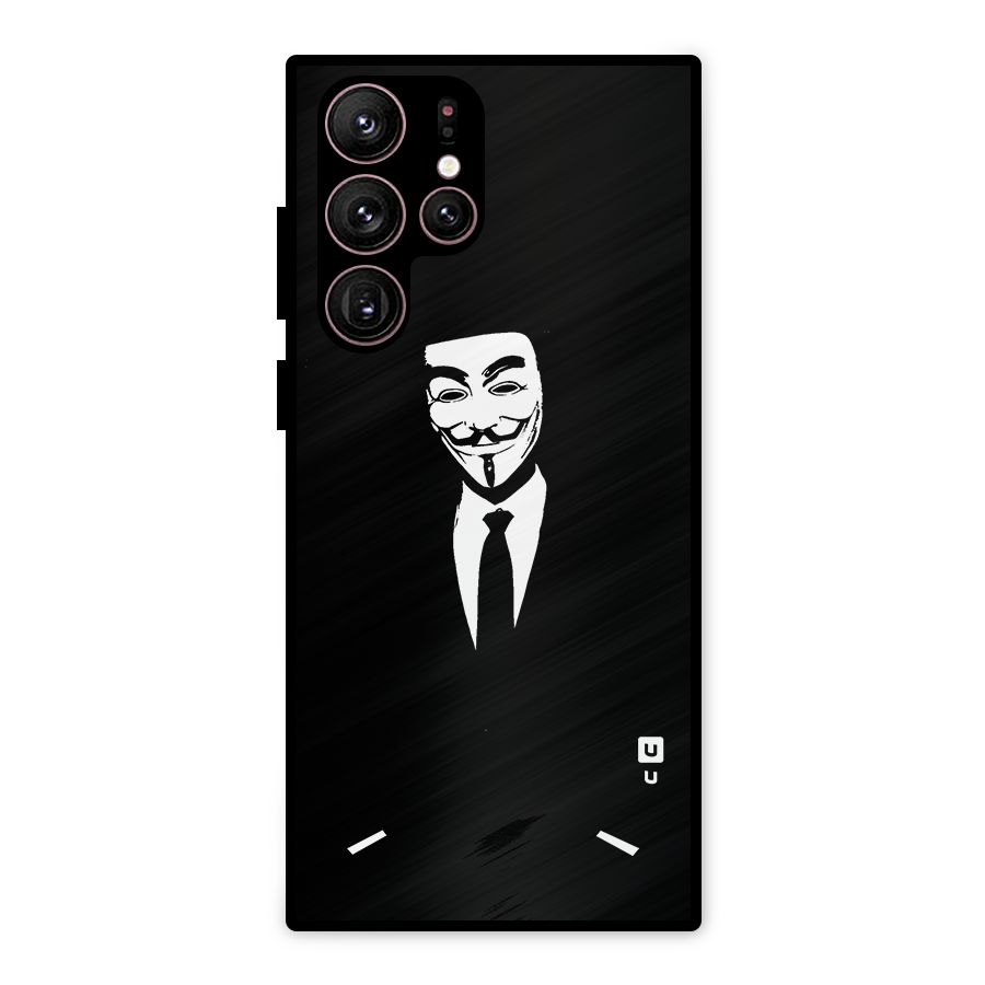 Anonymous Cool Gentleman Metal Back Case for Galaxy S22 Ultra 5G