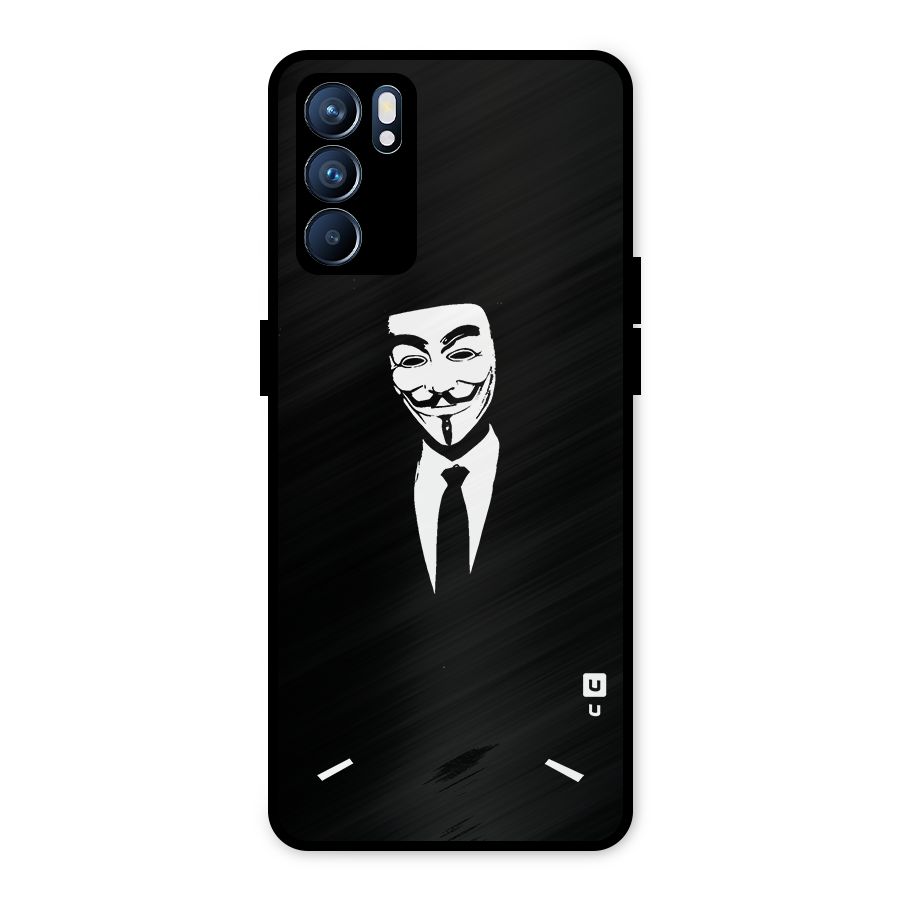 Anonymous Cool Gentleman Metal Back Case for Oppo Reno6 5G