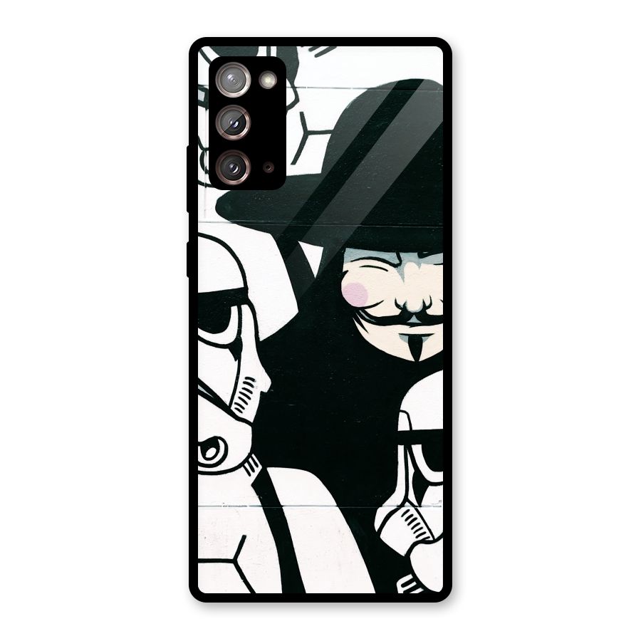 Anonymous Hat Glass Back Case for Galaxy Note 20