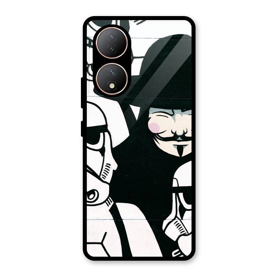 Anonymous Hat Glass Back Case for Vivo Y100A