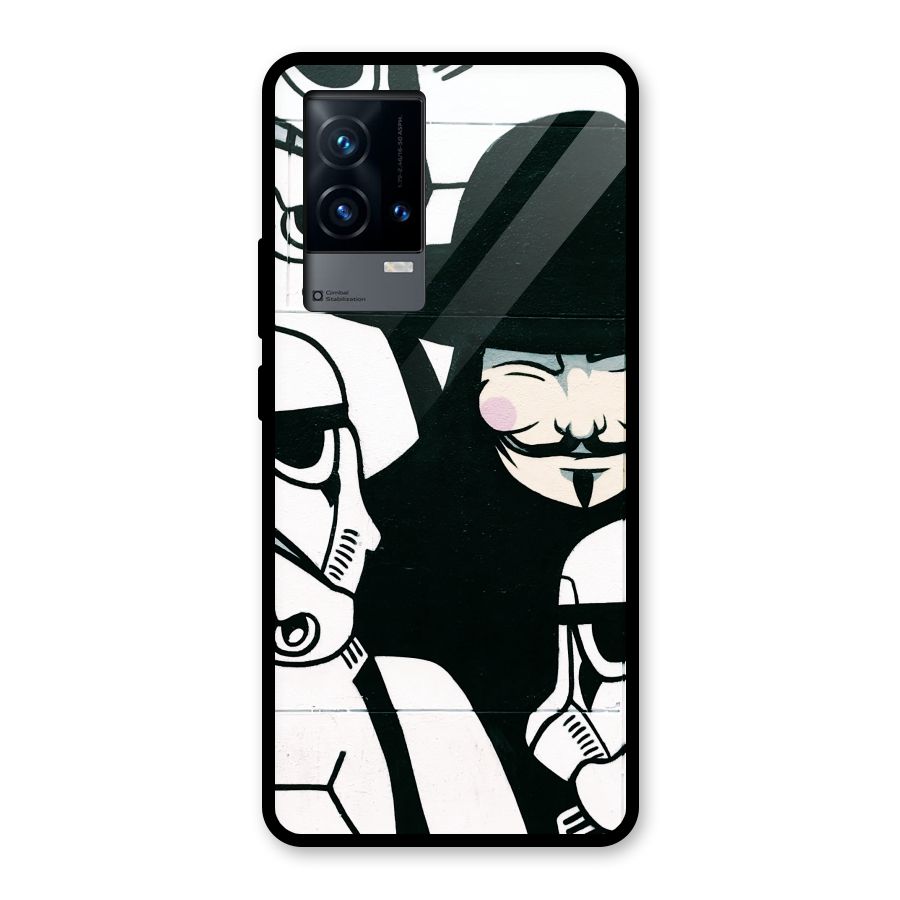 Anonymous Hat Glass Back Case for iQOO 9 5G