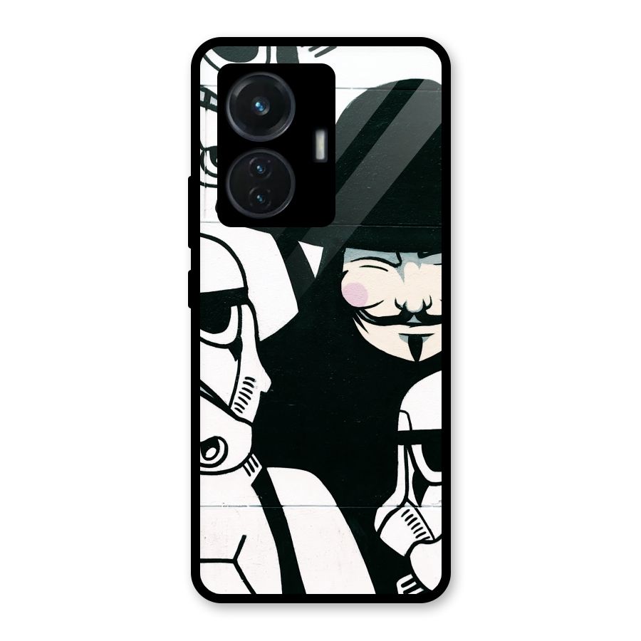 Anonymous Hat Glass Back Case for iQOO Z6 44W