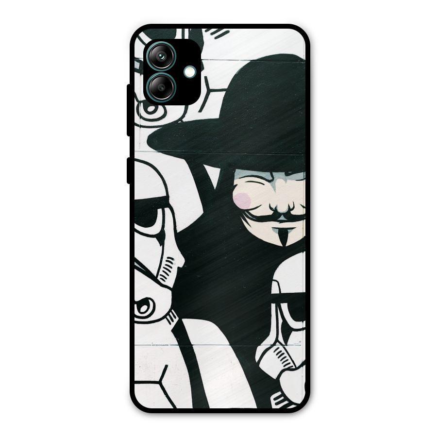Anonymous Hat Metal Back Case for Galaxy A04