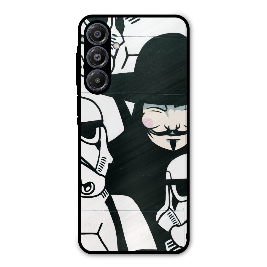 Anonymous Hat Metal Back Case for Galaxy A16 5G