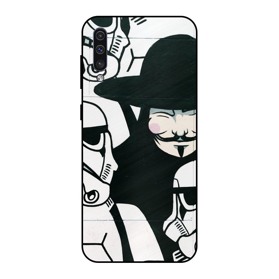 Anonymous Hat Metal Back Case for Galaxy A30s