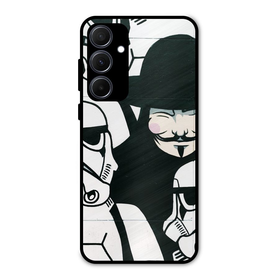 Anonymous Hat Metal Back Case for Galaxy A35