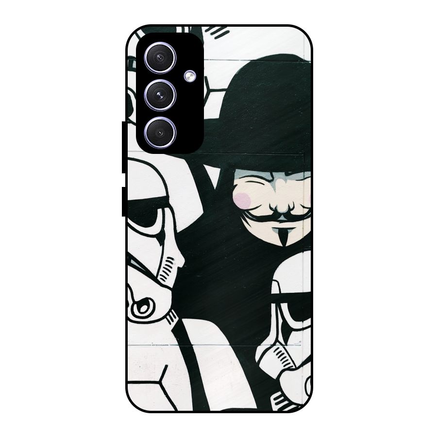 Anonymous Hat Metal Back Case for Galaxy A54