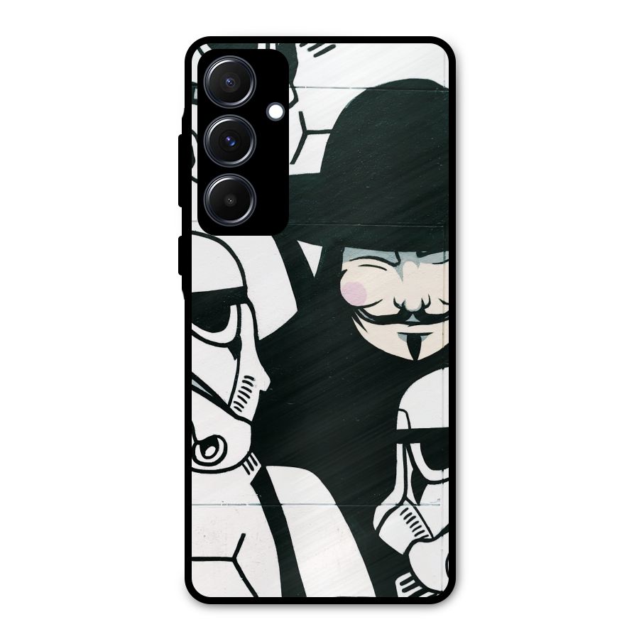 Anonymous Hat Metal Back Case for Galaxy A55