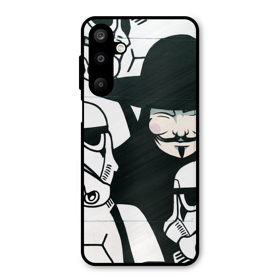 Anonymous Hat Metal Back Case for Galaxy M16