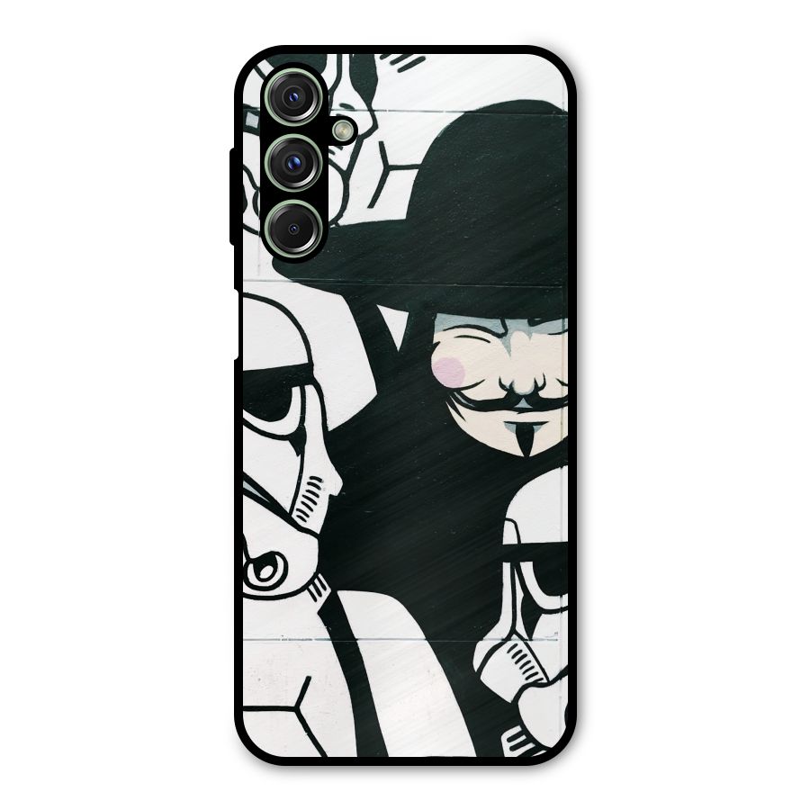 Anonymous Hat Metal Back Case for Galaxy M34