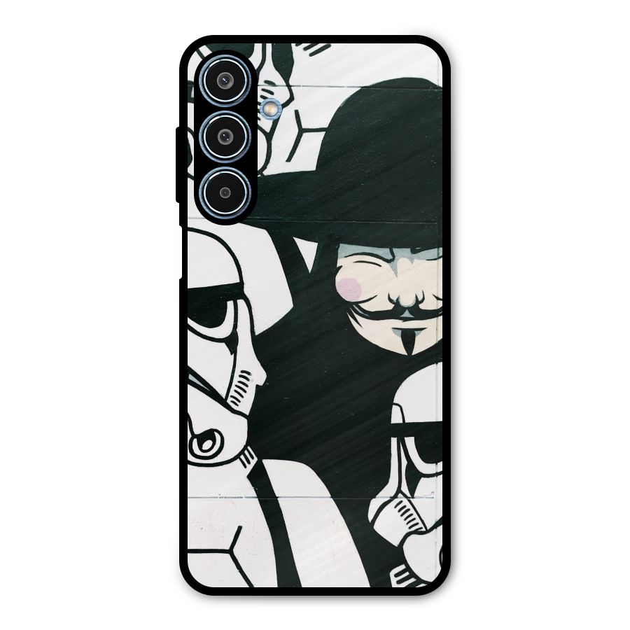 Anonymous Hat Metal Back Case for Galaxy M35