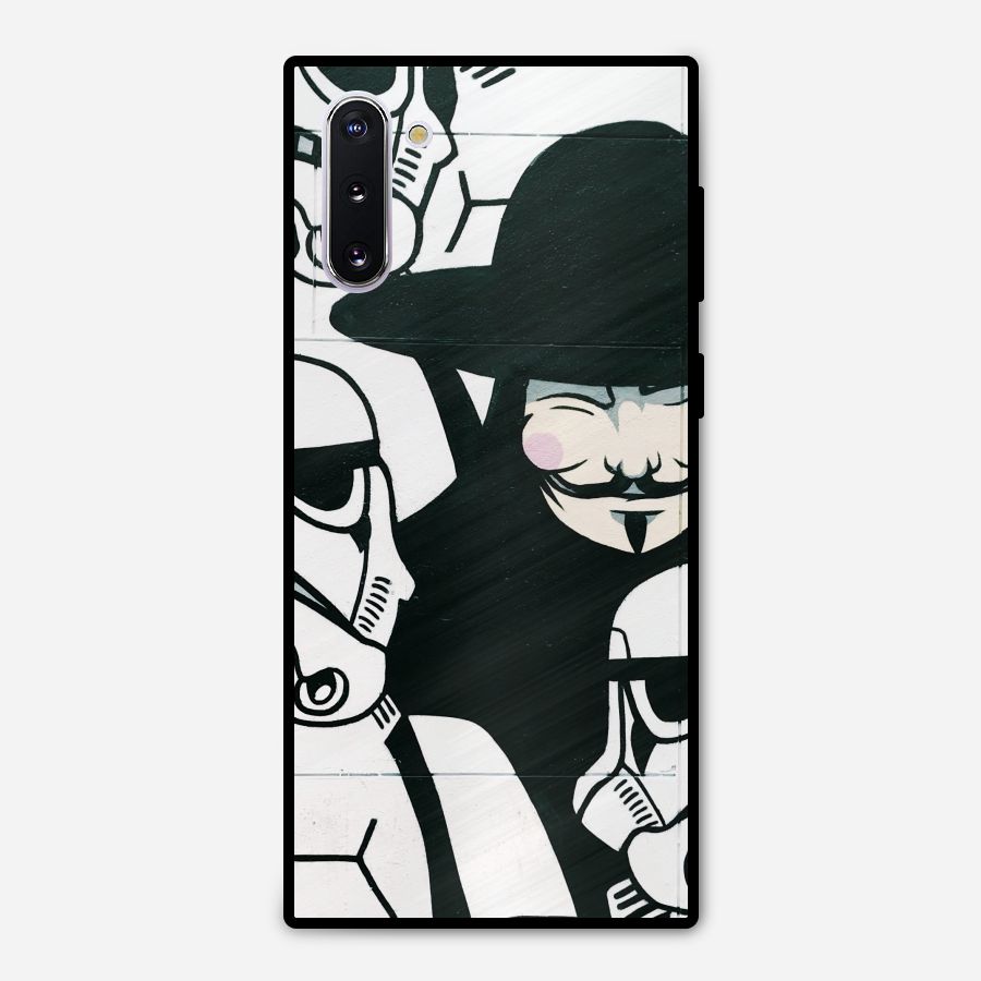 Anonymous Hat Metal Back Case for Galaxy Note 10