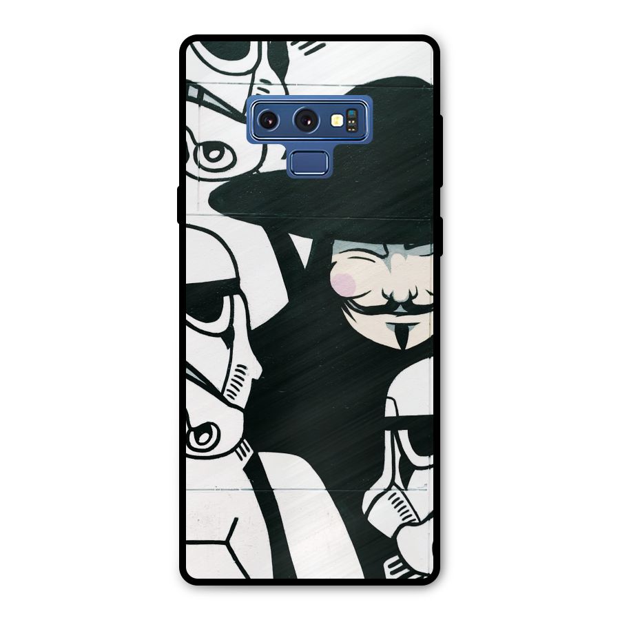 Anonymous Hat Metal Back Case for Galaxy Note 9