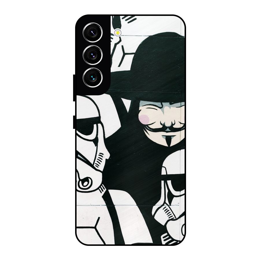 Anonymous Hat Metal Back Case for Galaxy S22 5G