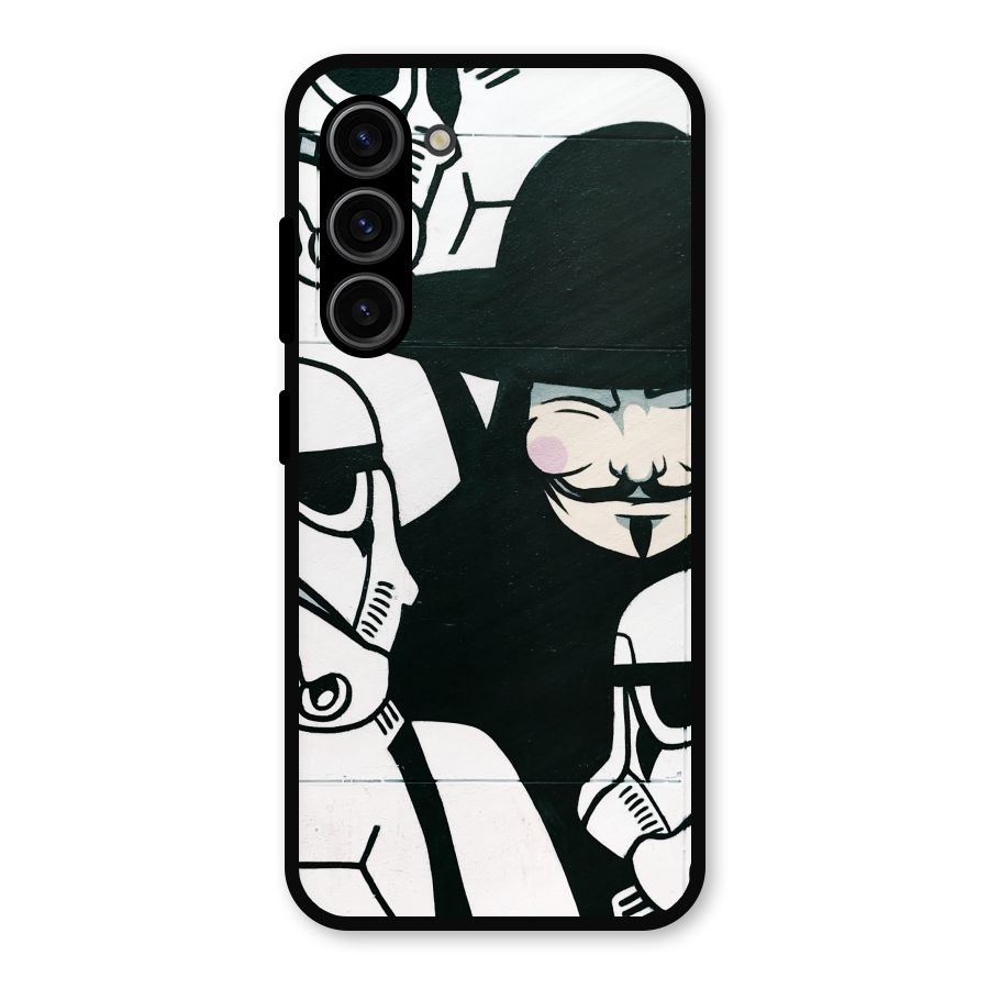 Anonymous Hat Metal Back Case for Galaxy S23