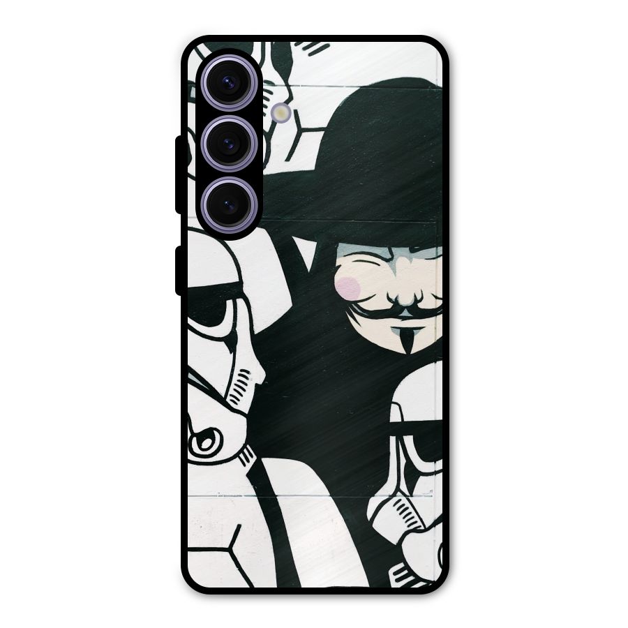 Anonymous Hat Metal Back Case for Galaxy S24