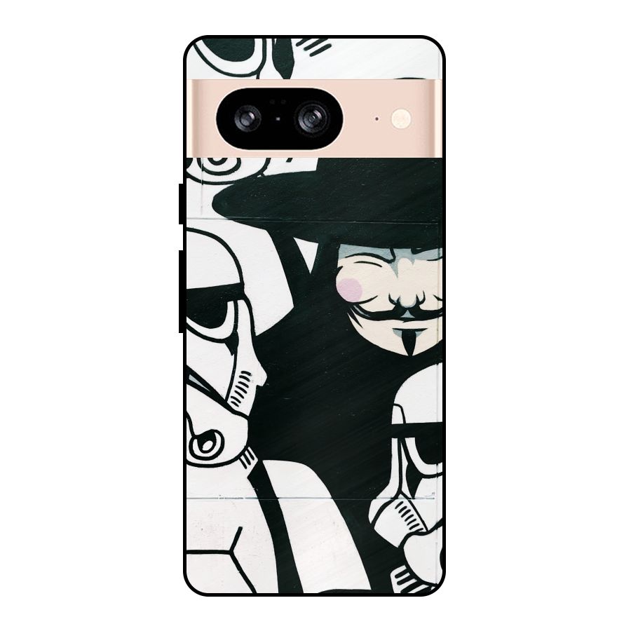 Anonymous Hat Metal Back Case for Google Pixel 8