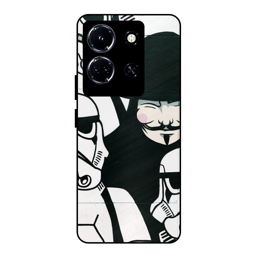 Anonymous Hat Metal Back Case for Infinix Note 30 5G