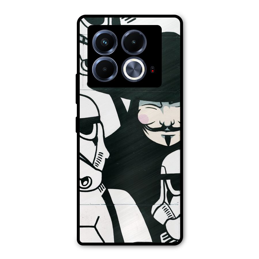 Anonymous Hat Metal Back Case for Infinix Note 40 5G