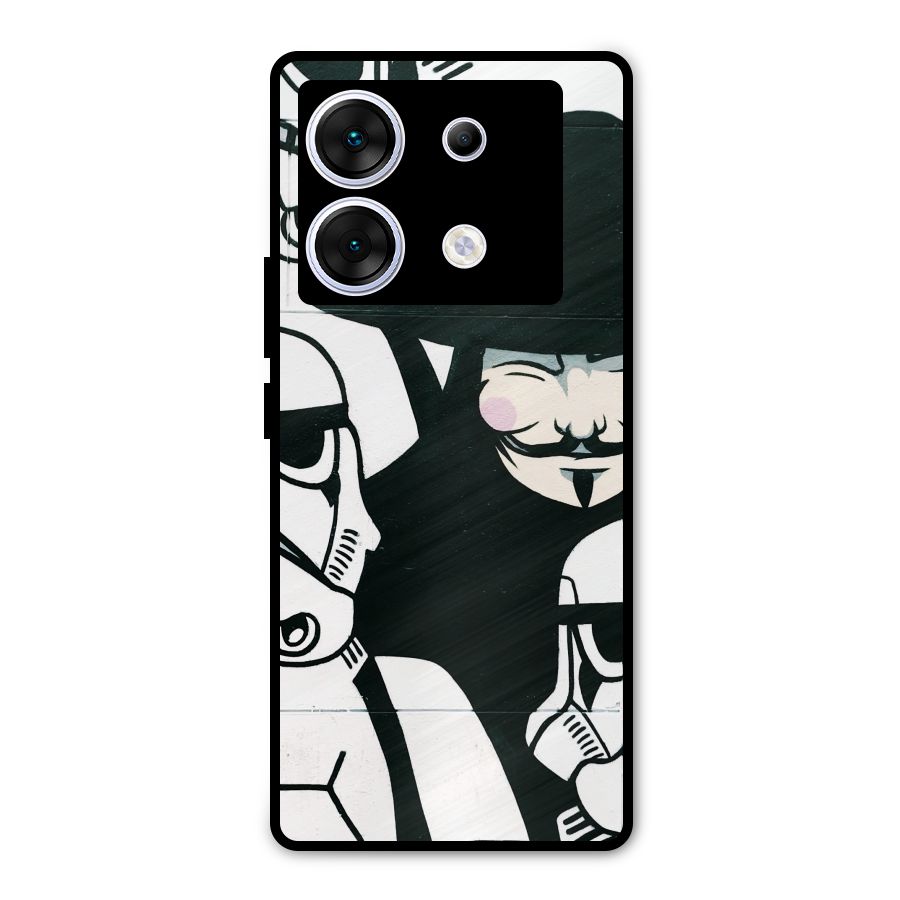 Anonymous Hat Metal Back Case for Infinix Zero 30 5G