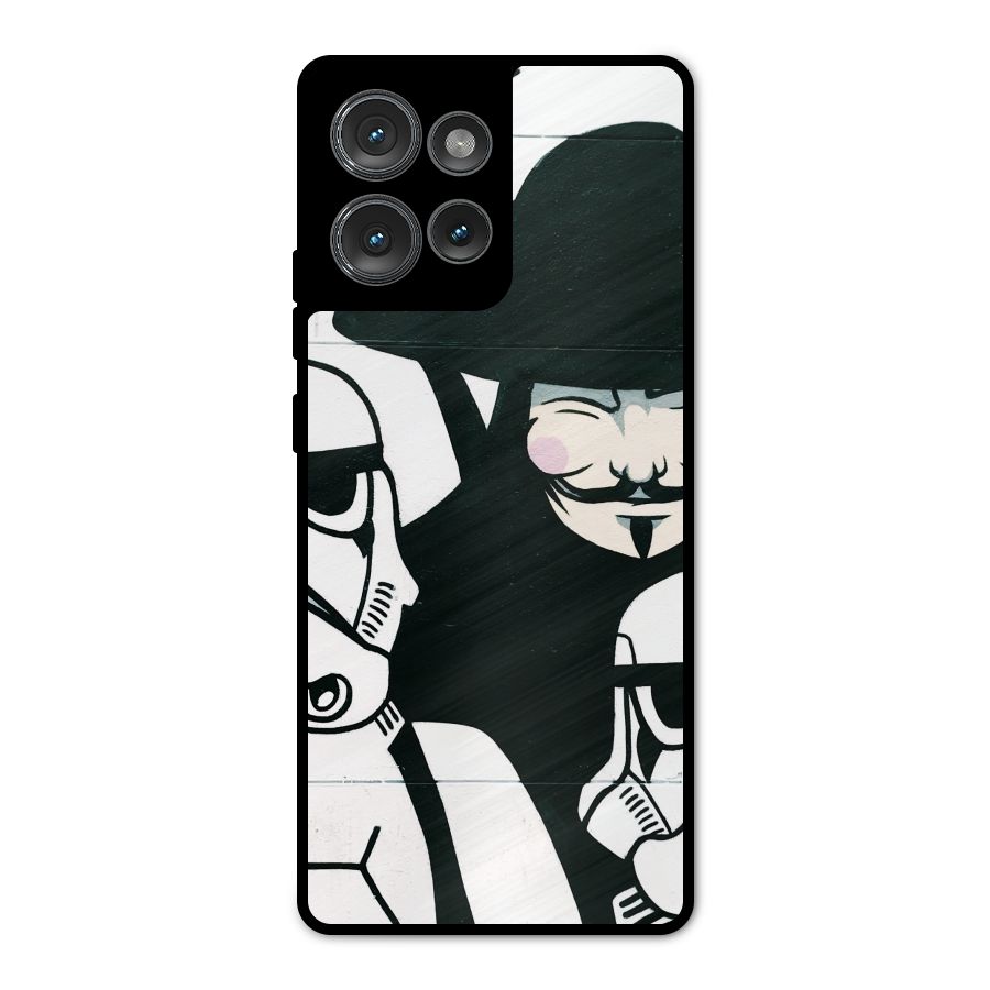 Anonymous Hat Metal Back Case for Motorola Edge 50