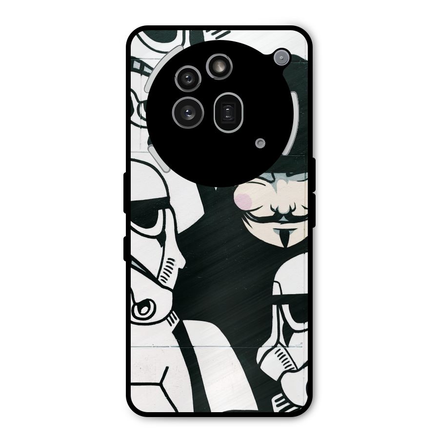 Anonymous Hat Metal Back Case for Nothing Phone 3a Pro