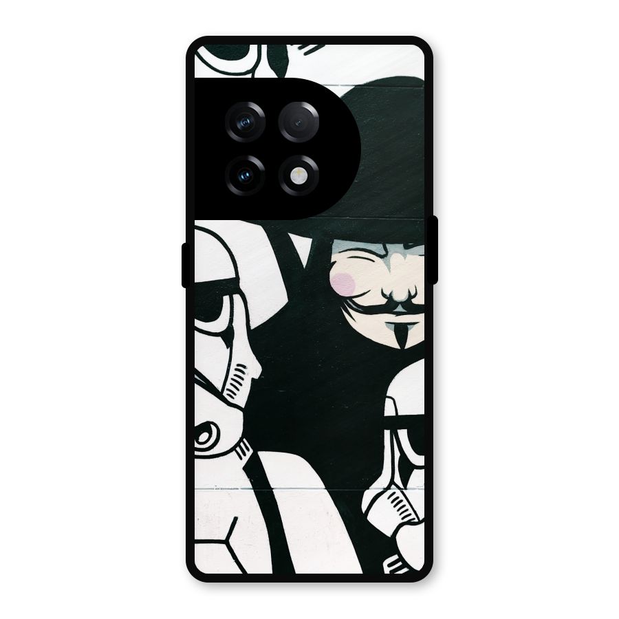 Anonymous Hat Metal Back Case for OnePlus 11R