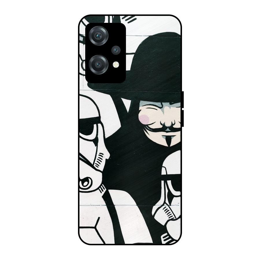 Anonymous Hat Metal Back Case for OnePlus Nord CE 2 Lite 5G