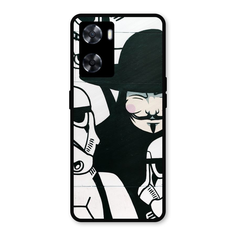 Anonymous Hat Metal Back Case for Oppo A77s