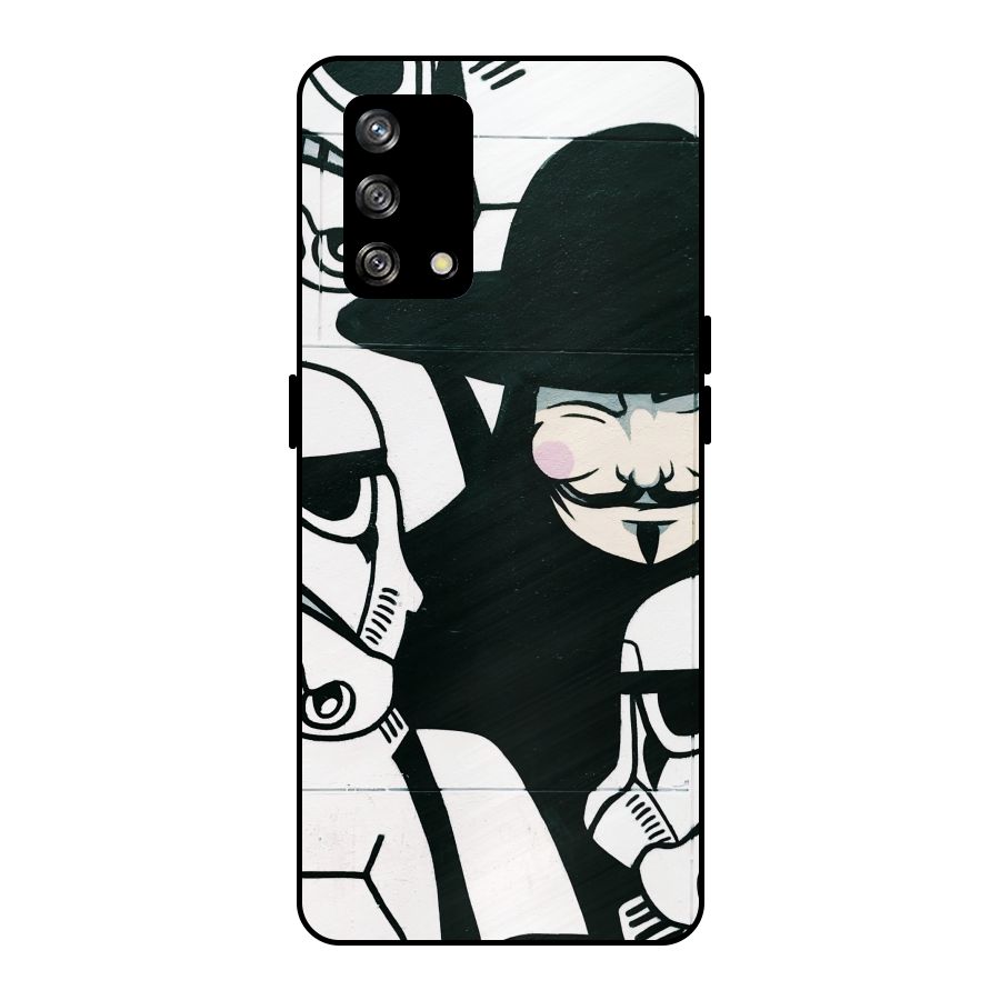Anonymous Hat Metal Back Case for Oppo F19