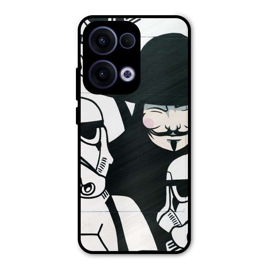 Anonymous Hat Metal Back Case for Oppo Reno13