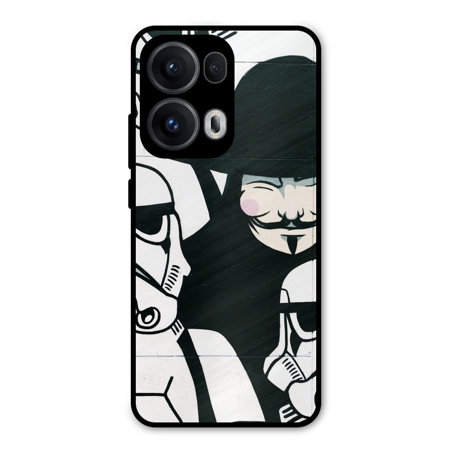 Anonymous Hat Metal Back Case for Oppo Reno13 Pro