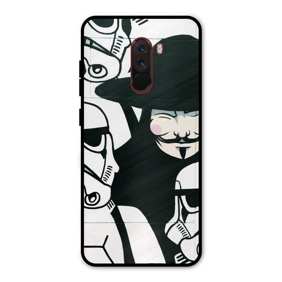 Anonymous Hat Metal Back Case for Poco F1