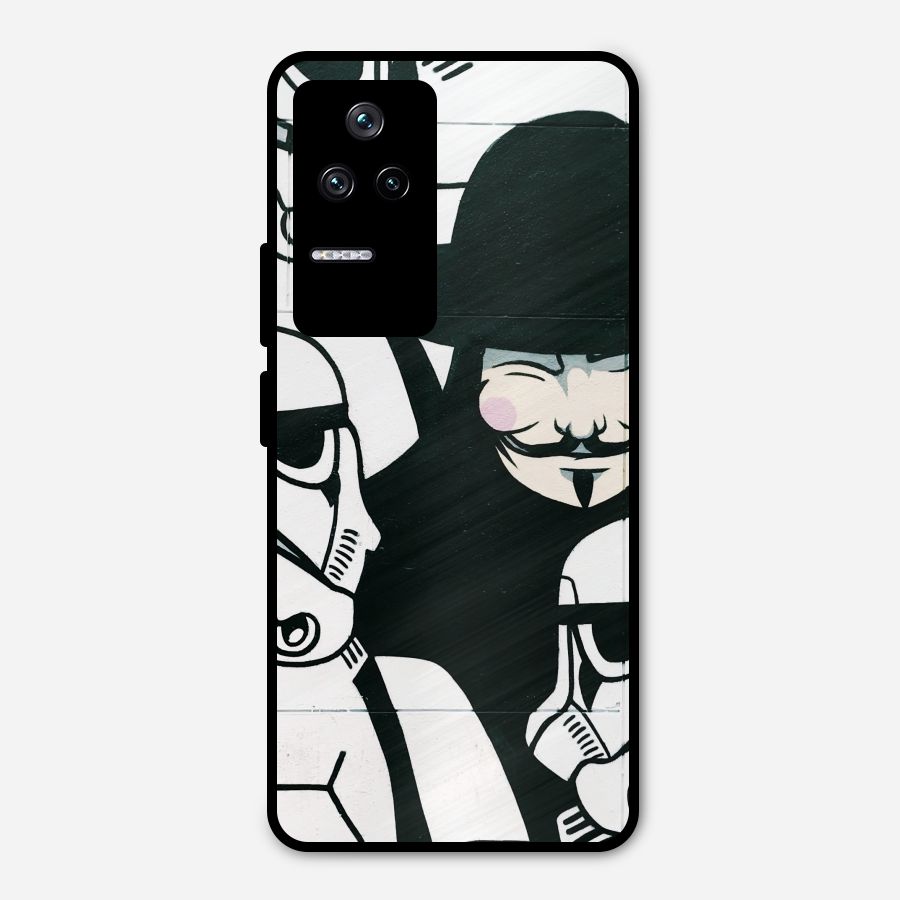 Anonymous Hat Metal Back Case for Poco F4 5G