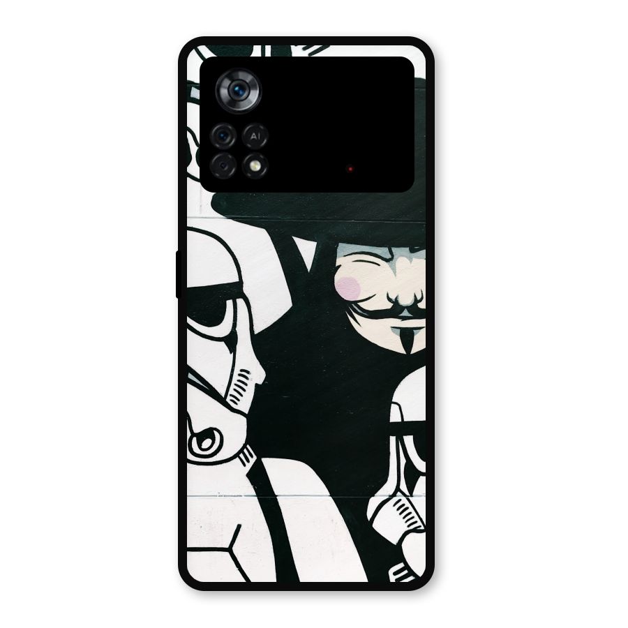 Anonymous Hat Metal Back Case for Poco X4 Pro 5G