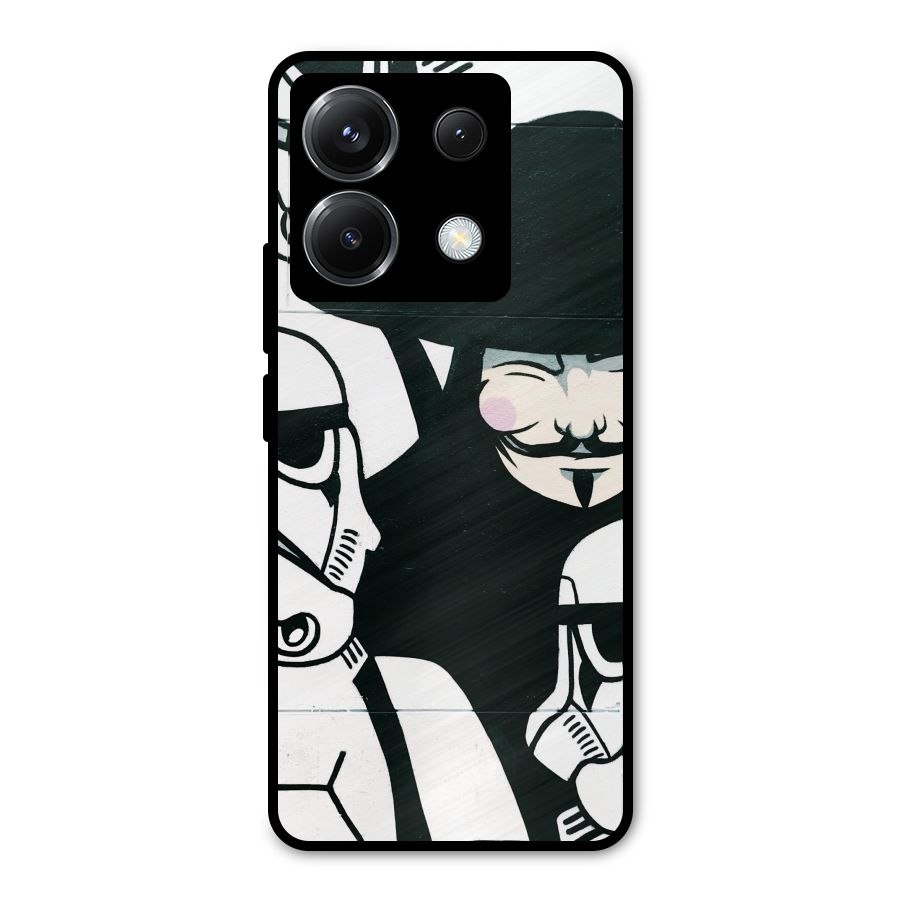 Anonymous Hat Metal Back Case for Poco X6