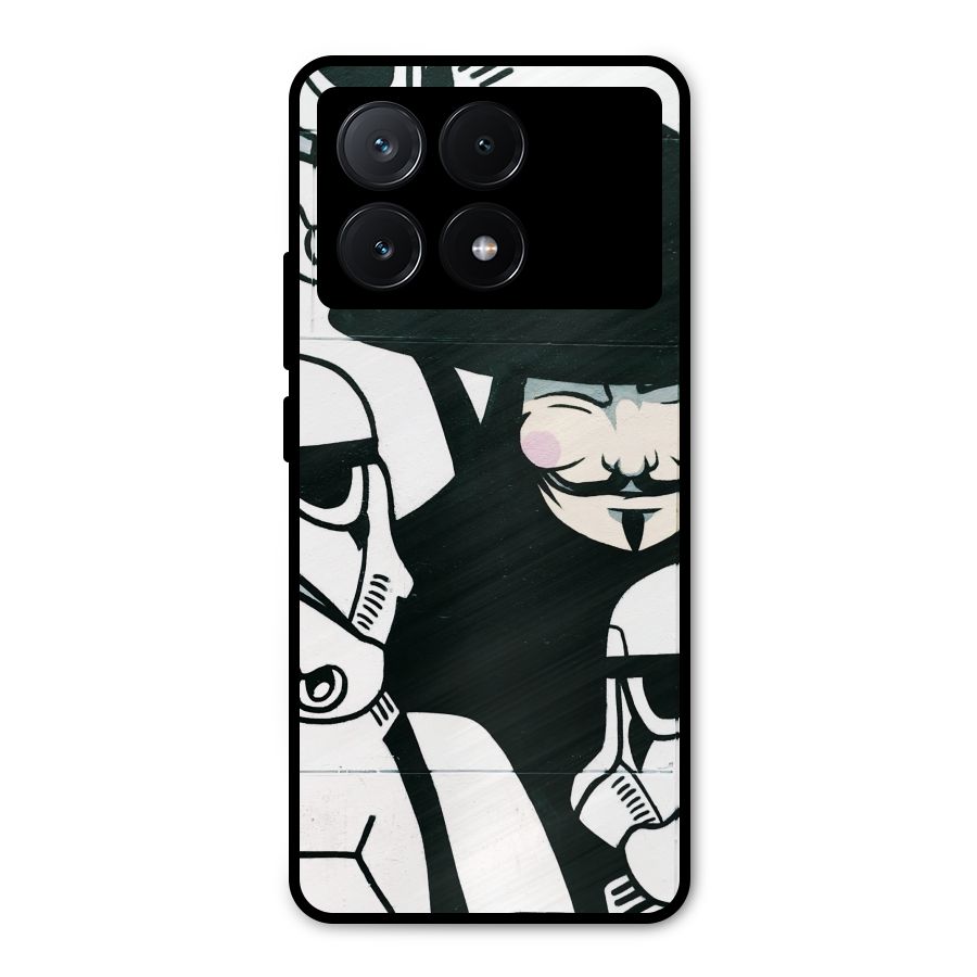 Anonymous Hat Metal Back Case for Poco X6 Pro