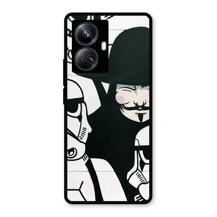 Anonymous Hat Metal Back Case for Realme 10 Pro Plus