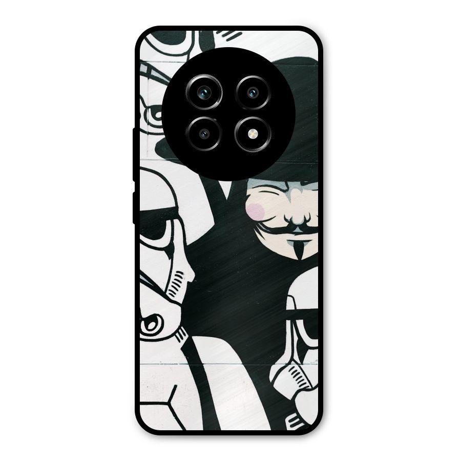 Anonymous Hat Metal Back Case for Realme 13 Pro