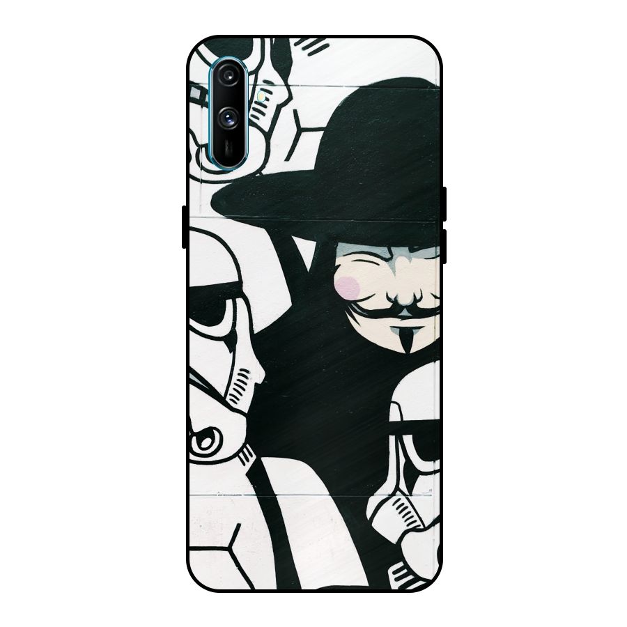 Anonymous Hat Metal Back Case for Realme C3