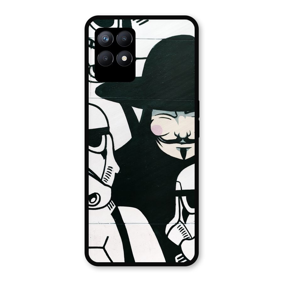 Anonymous Hat Metal Back Case for Realme Narzo 50