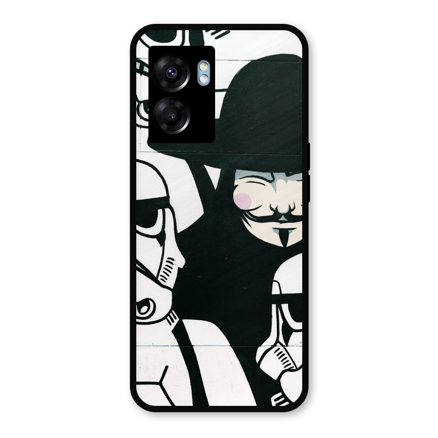 Anonymous Hat Metal Back Case for Realme Narzo 50 5G