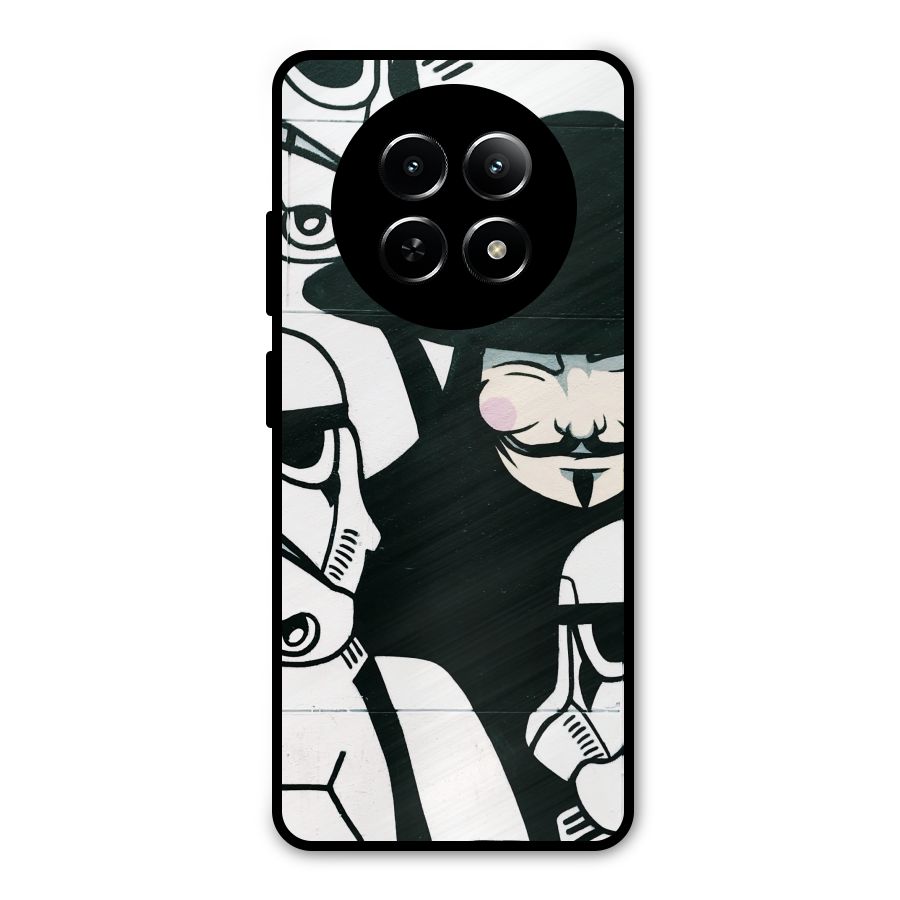 Anonymous Hat Metal Back Case for Realme Narzo N65