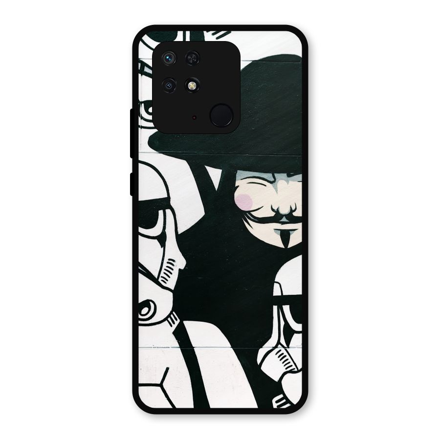 Anonymous Hat Metal Back Case for Redmi 10 Power