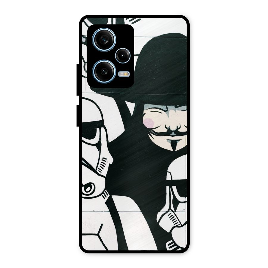Anonymous Hat Metal Back Case for Redmi Note 12 Pro