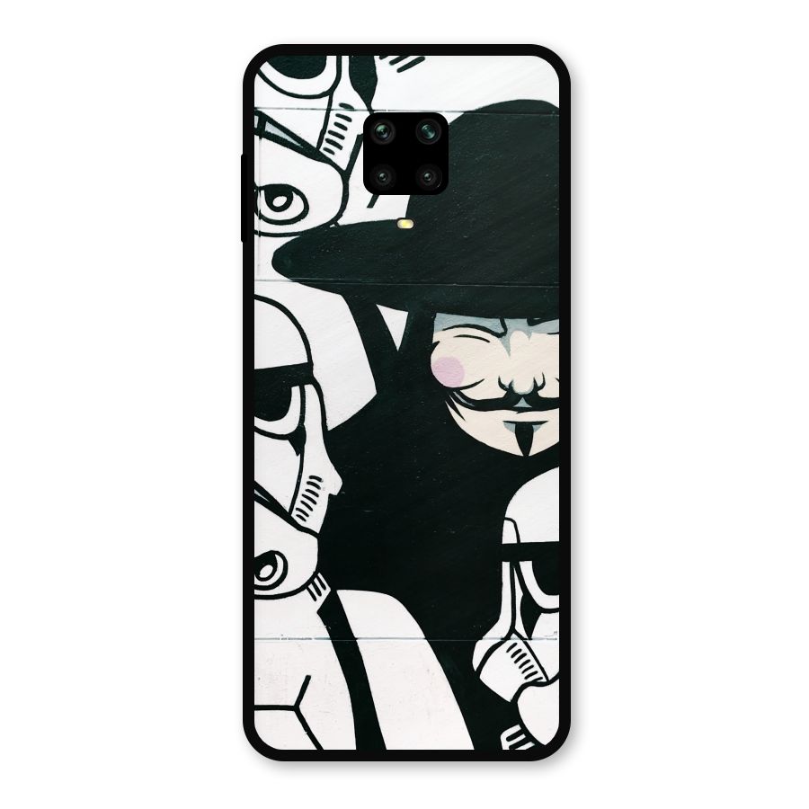 Anonymous Hat Metal Back Case for Redmi Note 9 Pro Max