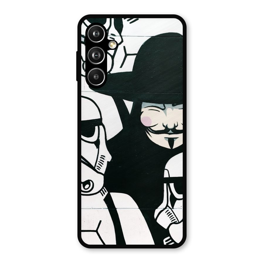Anonymous Hat Metal Back Case for Samsung Galaxy M54
