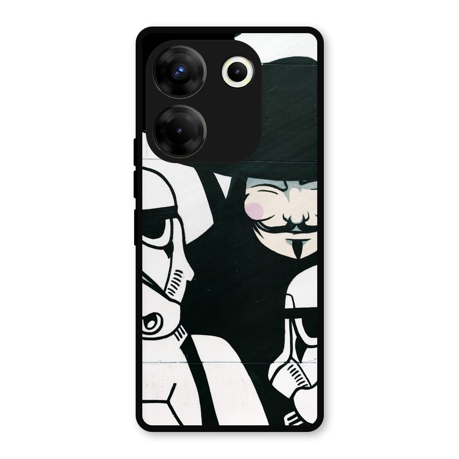 Anonymous Hat Metal Back Case for Tecno Camon 20