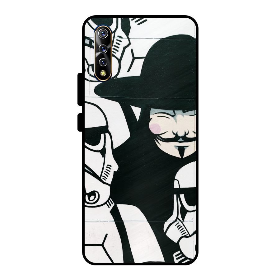 Anonymous Hat Metal Back Case for Vivo S1