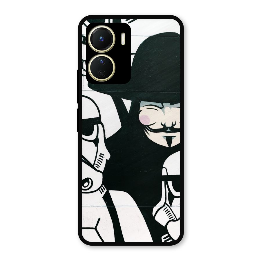 Anonymous Hat Metal Back Case for Vivo T2x